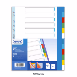 Favorit 400132500 intercalaire Polypropylène (PP) Multicolore 25 pièce(s)