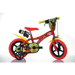 Carrefour 904144 vélo et accessoire 12" Aluminium Rouge, Jaune