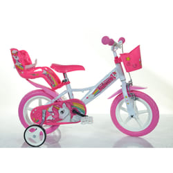 Dino Bikes 124RL-UN vélo et accessoire 12" Acier Rose, Blanc