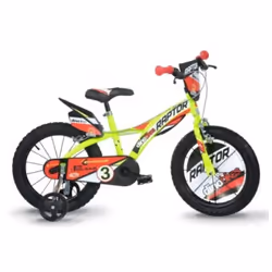 Dino Bikes 8006817906162, Vélo de ville, Enfants, Unisexe, 35,6 cm (14"), Multicolore, Jaune, 35,6 cm (14")