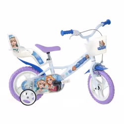 Vélo Enfant 12 - SNOW QUEEN - 12 pouces - 3 à 5 ans - Bleu - Acier