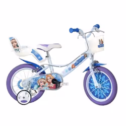 Vélo Enfant 16 - SNOW QUEEN - Bleu - 5 à 7 Ans - Acier - Licence La Reine des Neiges