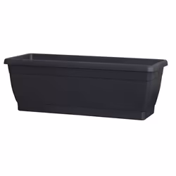 Jardinière/Balconnière Rectangle Polyéthylène - LIBERTY - Anthracite - Largeur 20cm