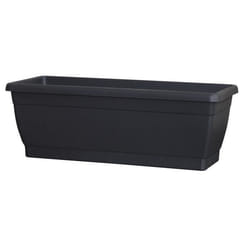 Jardinière/Balconnière Rectangle Polyéthylène - LIBERTY - Anthracite - Largeur 20cm