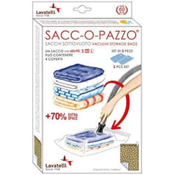 Kanguru SACCO PAZZO Lot de 2 Sacs de sac rangement sous vide aspirateur rangement dressing sac rangement vetement rangement sous