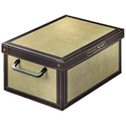 Boîte de Rangement en Carton Plastifiée Tapirus - LAVATELLI - 35 x 25 x 175 cm - Hermétique et Solide