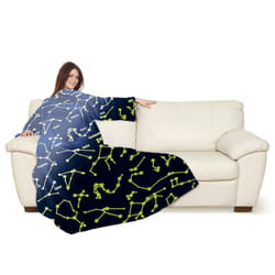 Kanguru 1154 plaid 140 x 180 cm Polyester Bleu
