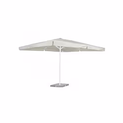 Parapluie Alghero en aluminium blanc gris clair Détails techniques: Structure en aluminium thermolaqué (polyester). pôleø67x2 ...