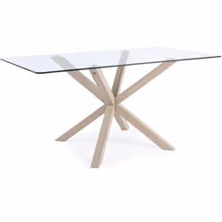 Appréciée pour son charme exceptionnel, cette table à manger en verre et acier effet bois KROMI est un ajout idéal à tous les ...