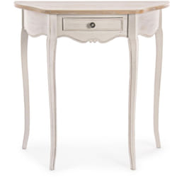 Console 1 tiroir 80x35x80 cm en bois beige et naturel - polivia