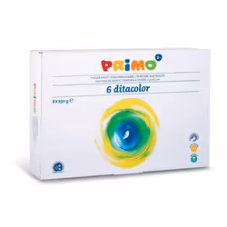 Primo 222TD6G, Noir, Bleu, Vert, Rouge, Blanc, Jaune, Non toxique, Lavable, 250 ml