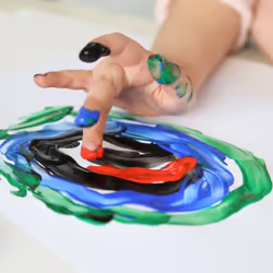 Primo 225TD6E peinture lavable Noir, Bleu, Vert, Rouge, Blanc, Jaune
