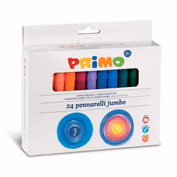 Primo 604JUMBO24, 24 couleurs, Multicolore, 7,6 mm, 3 an(s), 36 mm, 180 mm