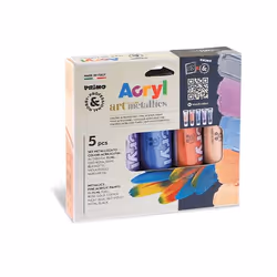 Primo 4213TATM5MET, Multi, Peinture acrylique, Gel, 75 ml, 5 pièce(s)