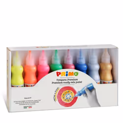 Primo 2532FM8, Bleu, Or, Vert, Orange, Rose, Violet, Jaune, Peinture pour poster, Effet 3D, 50 ml