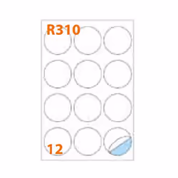 Markin 210R310 étiquette auto-collante Cercle Permanent Blanc 100 pièce(s)