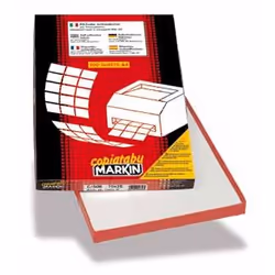 Markin 210C556, Blanc, Laser/a jet d'encre, 70 g/m², 52,5x25 mm, 4800 pièce(s), 100 feuilles