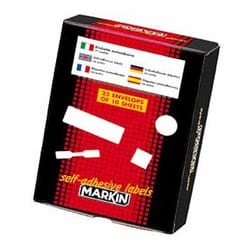 Markin X10018 étiquette auto-collante Rectangle aux angles arrondis Permanent Blanc 360 pièce(s)