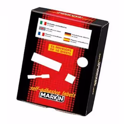 Markin X10058 étiquette auto-collante Rectangle aux angles arrondis Permanent Blanc 30 pièce(s)