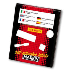 Markin X12563 étiquette auto-collante Rond Amovible Blanc 250 pièce(s)