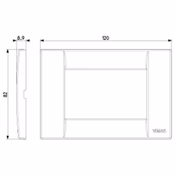 Vimar 16743.04 Plaque de commutation et obturateur Blanc