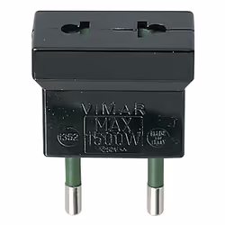 Vimar 1352, 230 V, 10 A, Noir, CE, Certificato INGCER, EAC, Avvertenza per adattatori, Direttiva RAEE, 1 pièce(s)