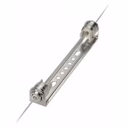 VIMAR 02391 Douille cylindrique en stéatite 6 A 250 V avec boîtier en laiton nickelé Connexion R7s pour lampes halogènes 300- ...