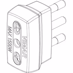 Vimar 00300.B adaptateur prise d'alimentation Blanc - Vue supplémentaire 2