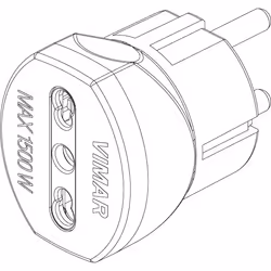 Vimar 00301.B adaptateur prise d'alimentation Blanc - Vue supplémentaire 4