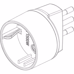 Vimar 00302.B adaptateur prise d'alimentation Blanc - Vue supplémentaire 4