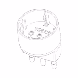 Vimar 00303.B adaptateur prise d'alimentation Blanc - Vue supplémentaire 4