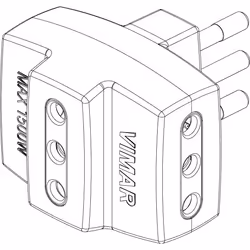 Vimar 00320.B adaptateur prise d'alimentation Blanc - Vue supplémentaire 2