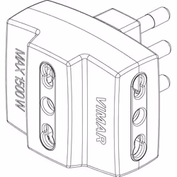 Vimar 00321.B adaptateur prise d'alimentation Blanc - Vue supplémentaire 4