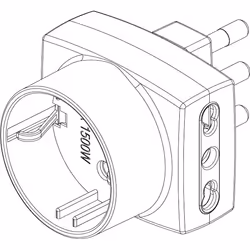 Vimar 00323.B adaptateur prise d'alimentation Blanc - Vue supplémentaire 4