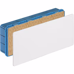 Boîte de dérivation encastrée Vimar, avec les caractéristiques suivantes : Matière plastique Couleur bleu Forme rectangulaire ...