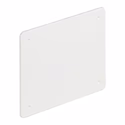 Couvercle rectangulaire Vimar haute résistance 20 J pour boîtes d'encastrement Vimar V70006, avec les caractéristiques suivan ...