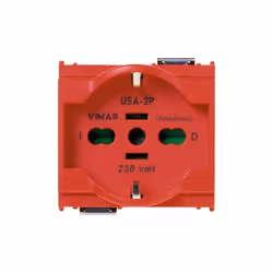 VIMAR 16210.R Prise SICURY Universelle 2P+T 16 A 250 V~, pour fiches européennes 2P 2,5 A 2P et 2P+T 10 A et 16 A standard it ...