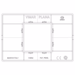 Vimar 14652.41 Plaque de commutation et obturateur Blanc