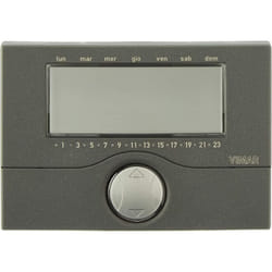 Chronothermostat mural programmable à piles Anthracite Vimar mod. 01910.14