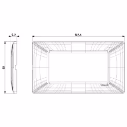 Vimar 14654.81 Plaque de commutation et obturateur Aluminium