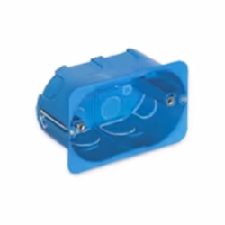 **Boîtier encastrable 3 modules (GW 850 °C) pour plaques de plâtre, couleur bleu