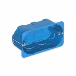 **Boîtier intégré 4 modules en ligne (GW 850 °C) pour plaques de plâtre, couleur bleue Compatible avec : Bticino Axolute Btic ...