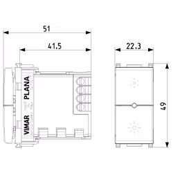 Vimar 14135.1 gradateur Blanc - Vue supplémentaire 2