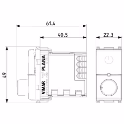 Vimar 14136.1 gradateur Blanc - Vue supplémentaire 4