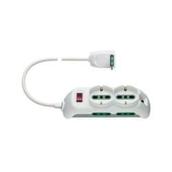 Vimar - Multiprise universelle 2p&43t 10 à 250 avec disjoncteur et fiche pivotante couleur blanche fp00527.c.b