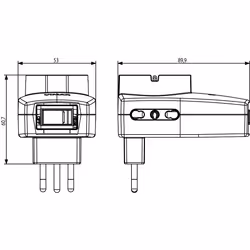 Vimar 0P00334.B adaptateur prise d'alimentation Blanc