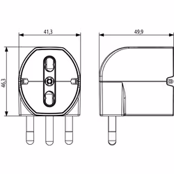 Vimar 00305.B adaptateur prise d'alimentation Blanc