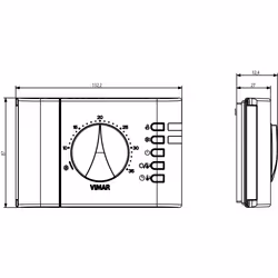 Vimar 02900.1 thermostat Blanc