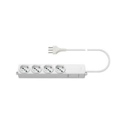 Vimar - 1200 prise multiple mobile universelle professionnelle à 4 prises 3680w couleur blanche avec cÂble de 2mt avec interrupteur bipolaire