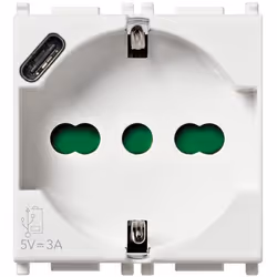 Vimar 14210.USB, 2 module(s), Blanc, IP20, CE, EAC, Direttiva RAEE, 250 V, 16 A
